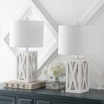 Stewart 21.5" Wood LED Table Lamp - JONATHAN Y